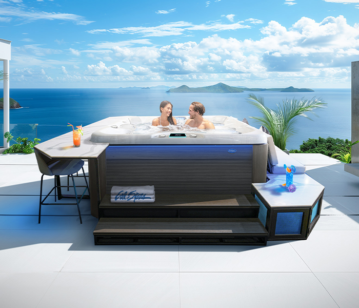 Calspas hot tub being used in a family setting - Coral Springs